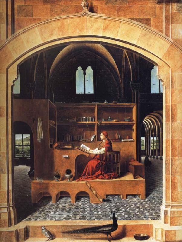 Antonello da Messina Saint Jerome in His Study Spain oil painting art
